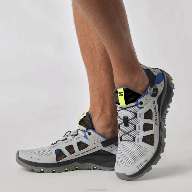 SalomonLF4H1 erkek su ayakkabısı - techamphibian 5 inci mavisi/lapis mavisi/güvenlik sarısı