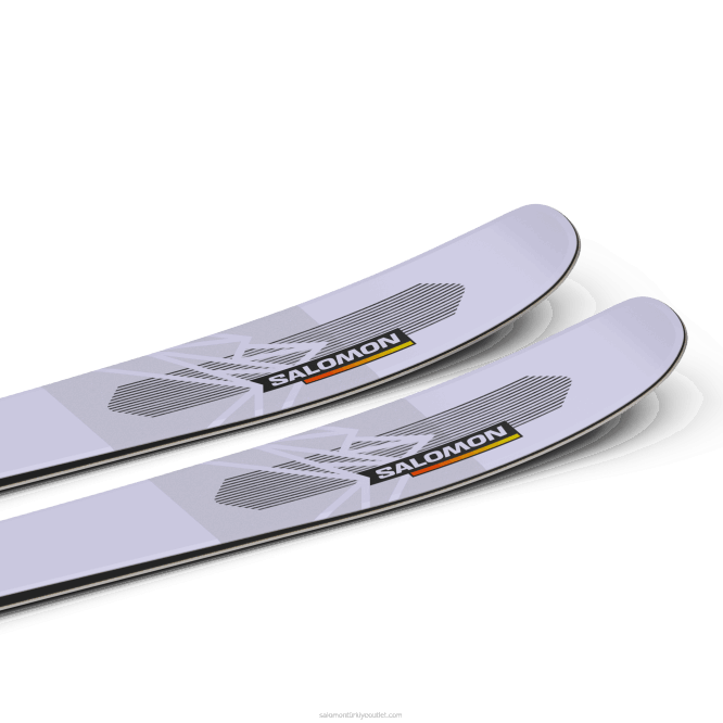 SalomonLF4H1001 bayanlar tüm dağ kayağı - qst 106 akşam sisi/asit yeşili/alev
