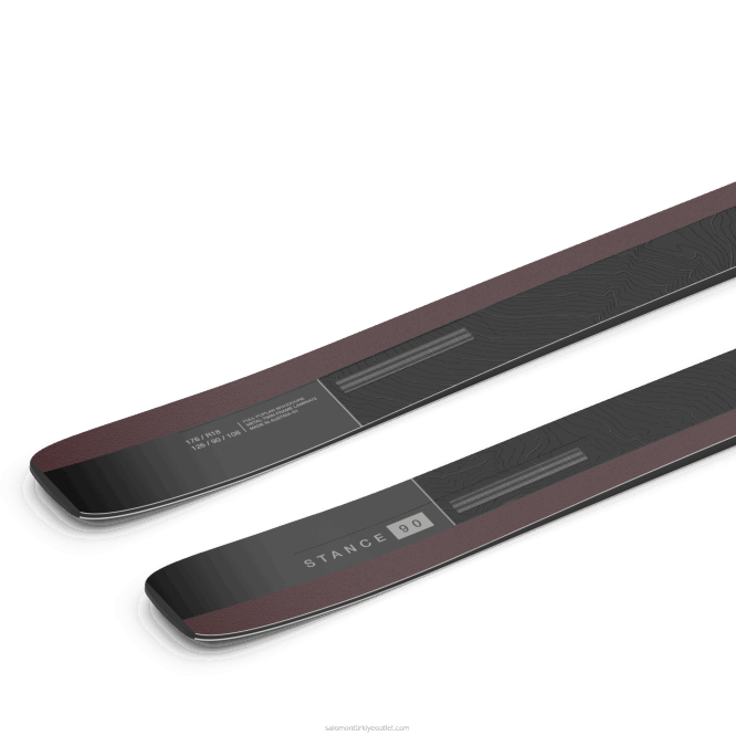 SalomonLF4H1007 bayanlar tüm dağ kayağı - duruş 90 siyah/metalik bordo