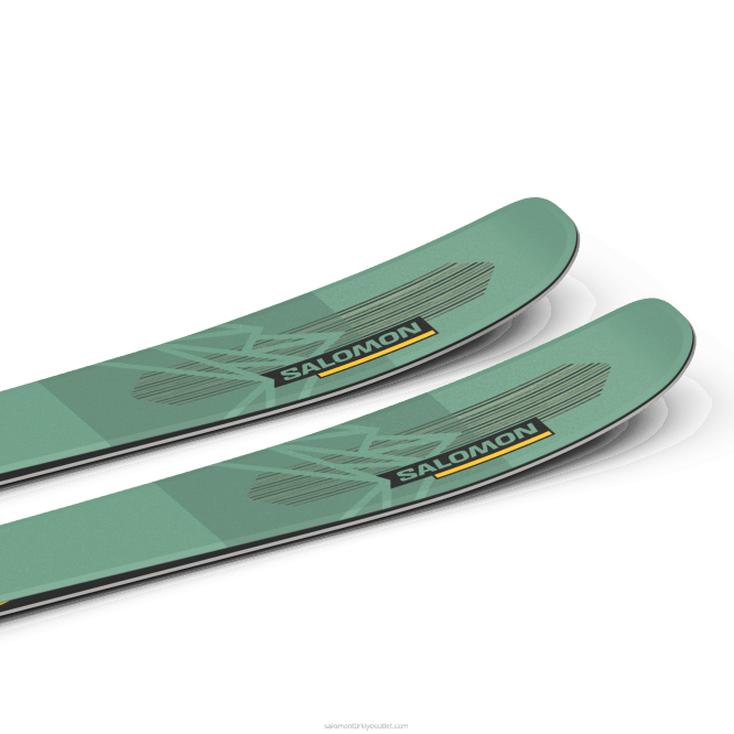 SalomonLF4H1008 bayanlar tüm dağ kayağı - qst 92 yeşil ladin/güneş enerjisi/siyah