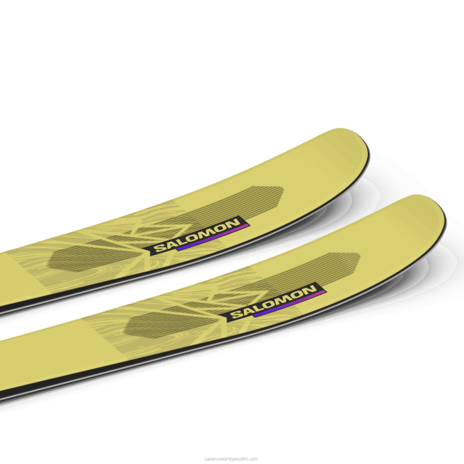 SalomonLF4H1012 bayanlar tüm dağ kayağı - qst stella 106 sarı armut/neon pembe