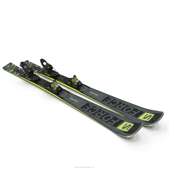 SalomonLF4H1015 bayanlar pistte kayak paketi - s/force fx76 (ve m11) siyah/pastel neon misket limonu 1/castelrock