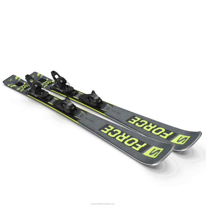 SalomonLF4H1019 bayanlar pistte kayak paketi - s/force sx (ve m10) castelrock/pastel neon misket limonu 1/siyah