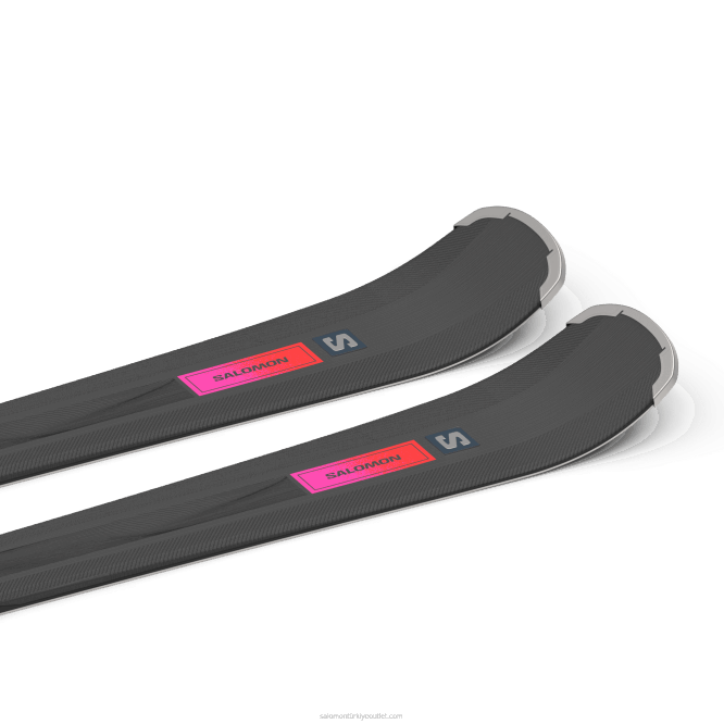 SalomonLF4H1022 bayanlar pistte kayak paketi - s/max n 6 xt (ve m10) siyah/kırmızı/şeker eriği
