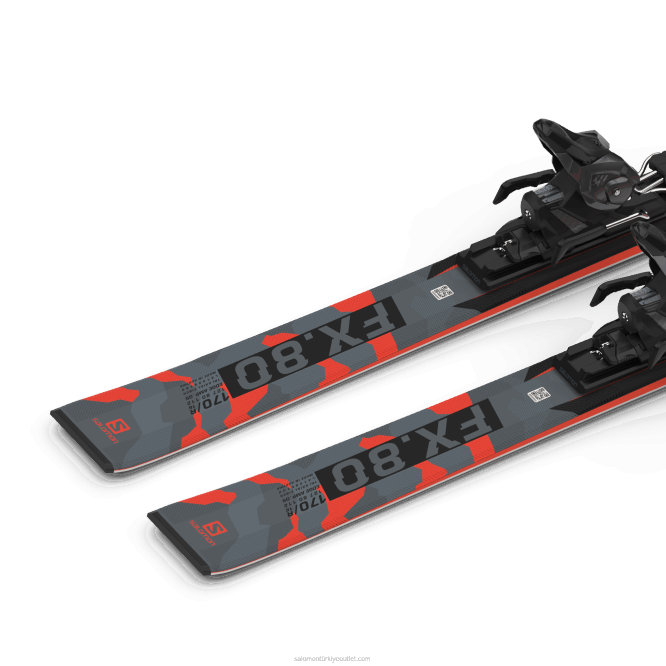 SalomonLF4H1025 bayanlar pistte kayak paketi - s/force fx80 (ve m11) siyah/neon mercan/castelrock