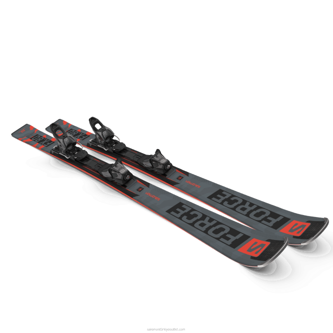 SalomonLF4H1025 bayanlar pistte kayak paketi - s/force fx80 (ve m11) siyah/neon mercan/castelrock