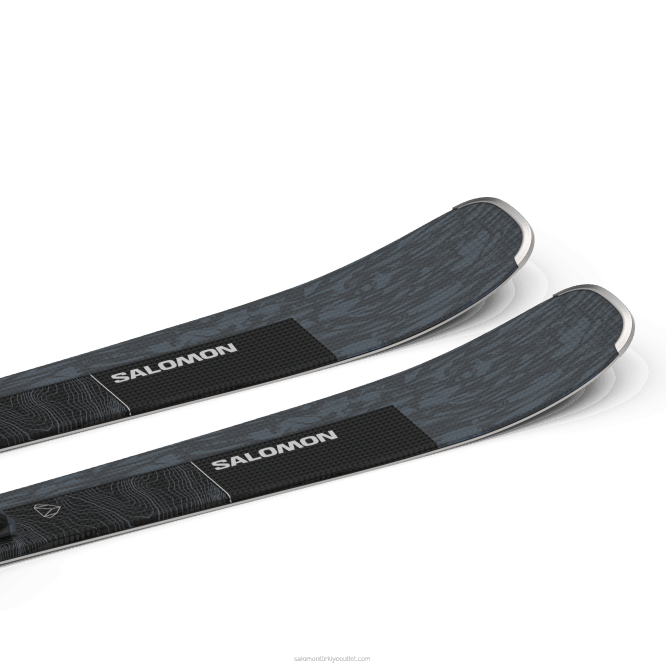 SalomonLF4H1026 kadın tüm dağ kayağı paketi - duruş 80 (ve m11) bering sea metalik/siyah/gümüş