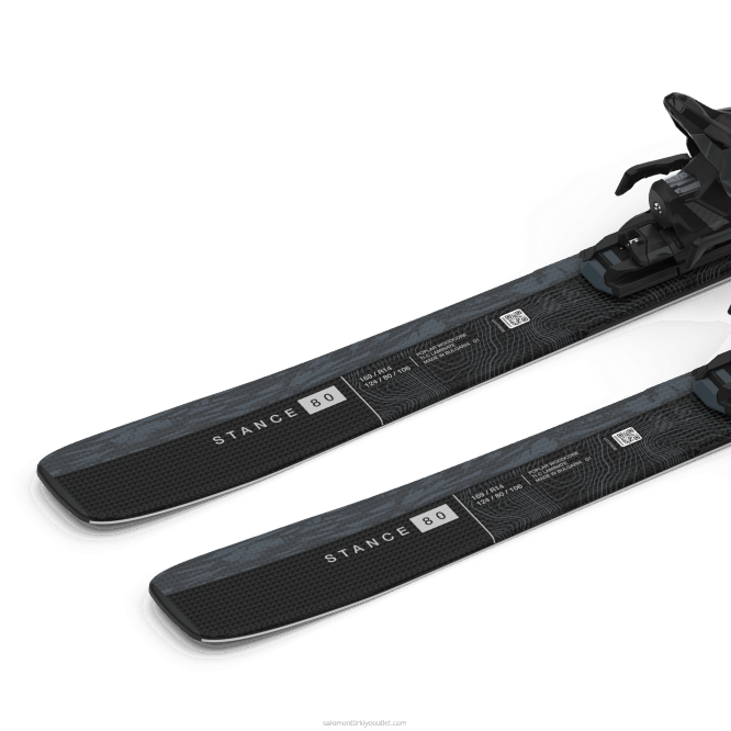SalomonLF4H1026 kadın tüm dağ kayağı paketi - duruş 80 (ve m11) bering sea metalik/siyah/gümüş