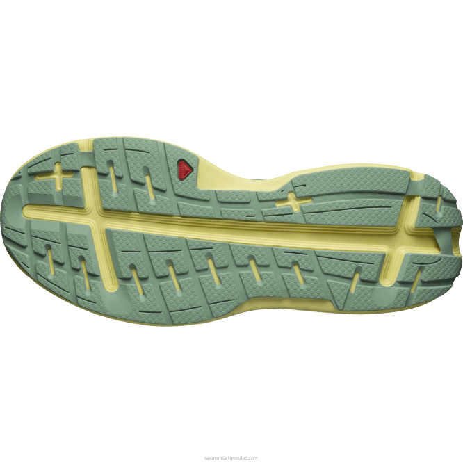 SalomonLF4H1062 erkek koşu ayakkabısı - aero glide granit yeşili/sarı iris/beyaz