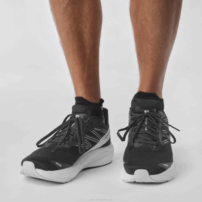 SalomonLF4H1067 erkek koşu ayakkabısı - aero blaze siyah/beyaz/ay taşı