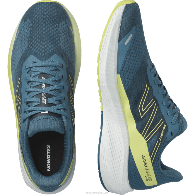 SalomonLF4H1068 erkek koşu ayakkabısı - aero blaze mavi küller/güneşli kireç/koyu safir