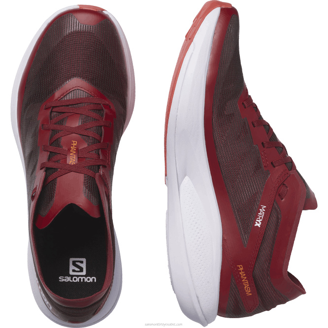 SalomonLF4H1072 erkek koşu ayakkabısı - fantazm bisiklet kırmızısı/mor funda/canlı turuncu