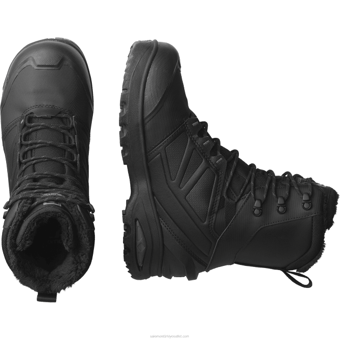 SalomonLF4H1079 erkek kışlık bot - toundra pro clima su geçirmez siyah/mıknatıs