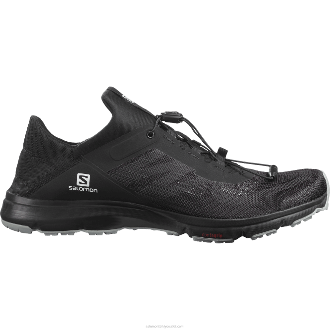SalomonLF4H1082 erkek sandalet - amphib bold 2 siyah/taş ocağı