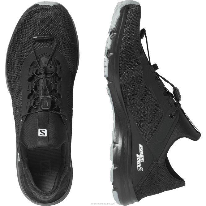 SalomonLF4H1082 erkek sandalet - amphib bold 2 siyah/taş ocağı