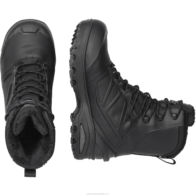 SalomonLF4H1085 erkek force ayakkabı - toundra force clima su geçirmez siyah kurt