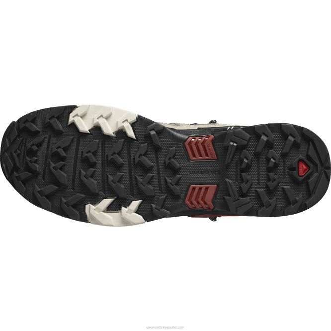 SalomonLF4H11 erkek yürüyüş botları - x ultra 4 orta gore-tex eski haki/siyah/yanmış kına
