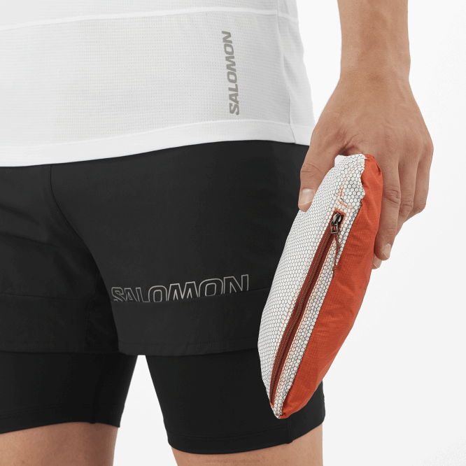 SalomonLF4H1100 erkek kabuk ceketi - bonatti su geçirmez yanmış aşı boyası/ao/yanmış kına