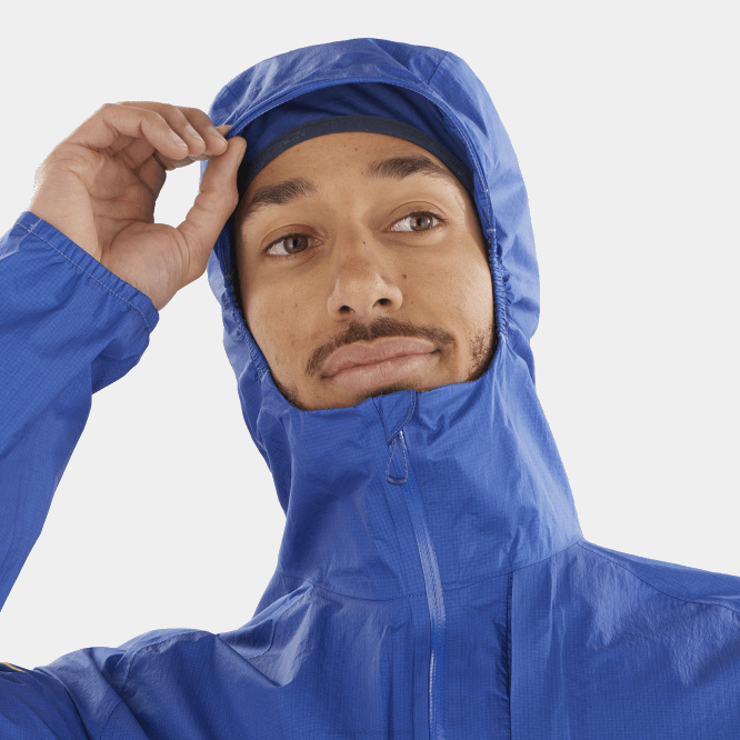 SalomonLF4H1102 erkek kabuk ceketi - bonatti su geçirmez deniz mavisi