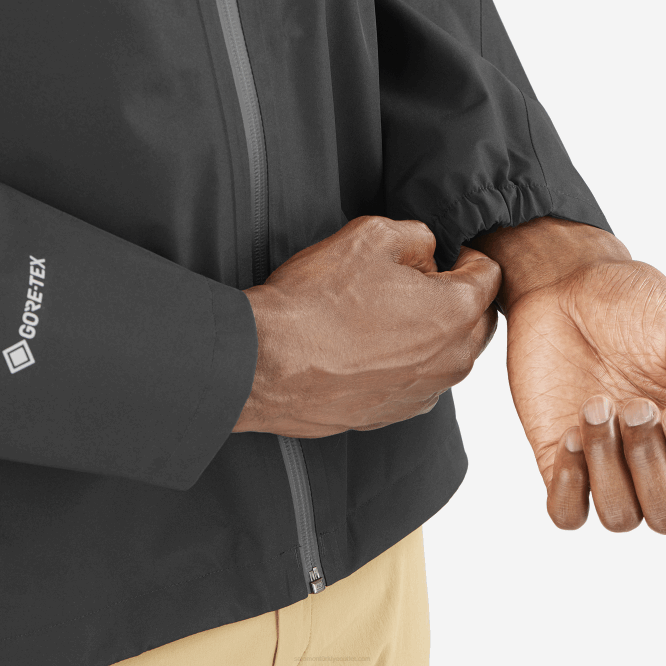 SalomonLF4H1106 erkek kabuk ceket - gore-tex 25l anahat koyu siyah