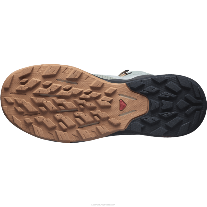 SalomonLF4H1115 kadın yürüyüş botları - outpulse mid gore-tex ferforje/abanoz/parlak turuncu