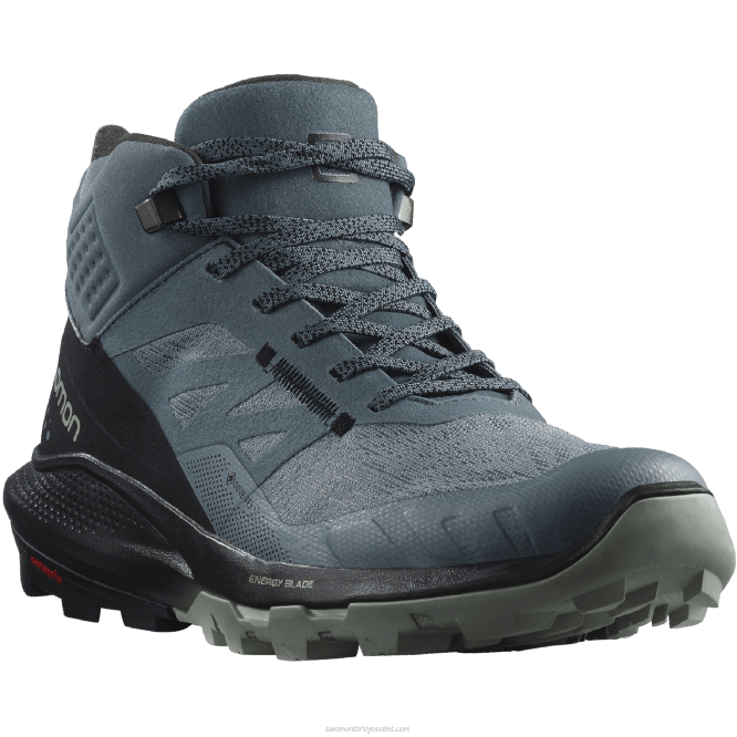 SalomonLF4H1116 kadın yürüyüş botları - outpulse mid gore-tex fırtınalı hava/siyah/ferforje