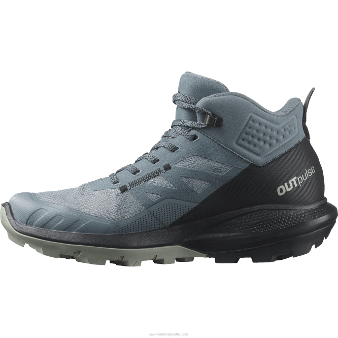 SalomonLF4H1116 kadın yürüyüş botları - outpulse mid gore-tex fırtınalı hava/siyah/ferforje