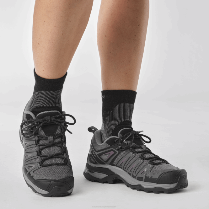 SalomonLF4H1120 kadın yürüyüş ayakkabısı - x ultra pioneer aero mıknatıs/siyah/ay manzarası