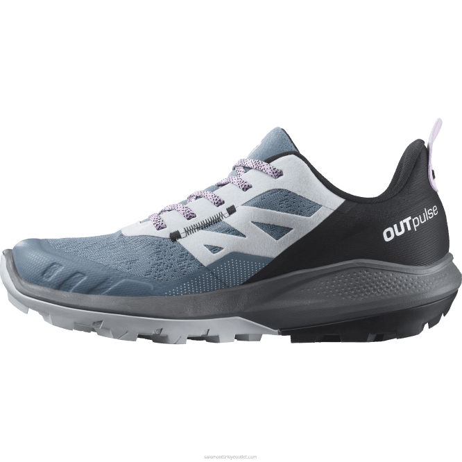 SalomonLF4H1124 kadın yürüyüş ayakkabısı - outpulse gore-tex çin mavisi/kutup buzu/orkide çiçeği