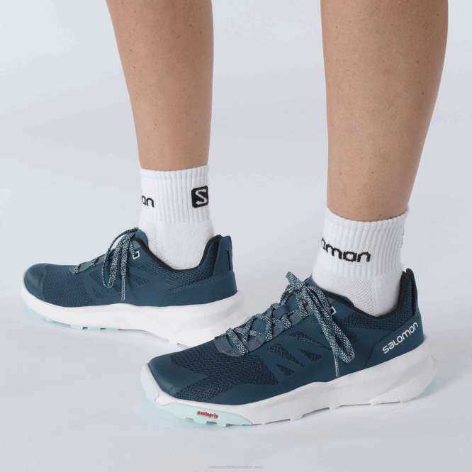 SalomonLF4H1125 kadın yürüyüş ayakkabısı - devriye lejyon mavisi/beyaz/yukka