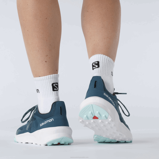 SalomonLF4H1125 kadın yürüyüş ayakkabısı - devriye lejyon mavisi/beyaz/yukka