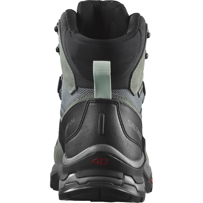 SalomonLF4H1129 kadın deri yürüyüş botları - quest 4 gore-tex arduvaz/asker/opal mavi