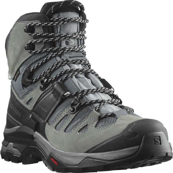 SalomonLF4H1129 kadın deri yürüyüş botları - quest 4 gore-tex arduvaz/asker/opal mavi