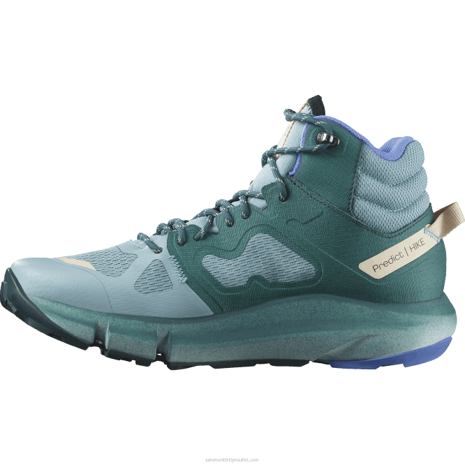 SalomonLF4H1132 kadın yürüyüş botları - gore-tex\in ortasındaki yürüyüşü tahmin et taş mavisi/atlantik derinliği/granada gökyüzü