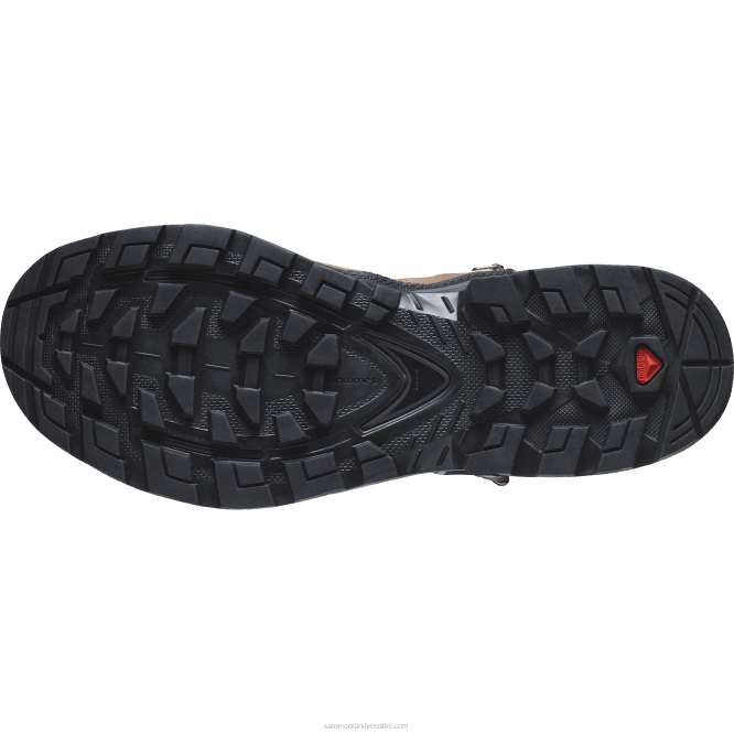 SalomonLF4H1135 kadın deri yürüyüş botları - quest element gore-tex mocha mus/kalaylı/deniz mavisi