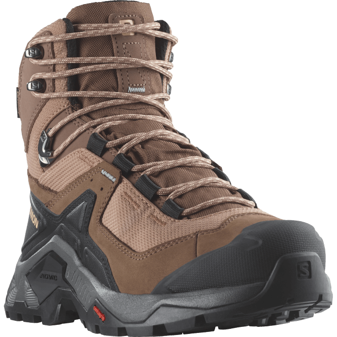 SalomonLF4H1135 kadın deri yürüyüş botları - quest element gore-tex mocha mus/kalaylı/deniz mavisi