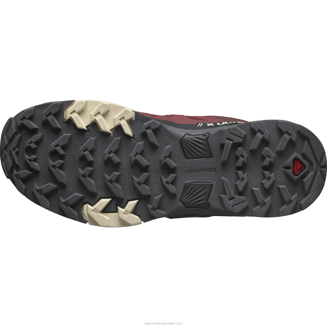 SalomonLF4H1140 kadın yürüyüş ayakkabısı - x ultra 4 gore-tex kök boya kahverengi/siyah/ağartılmış kum