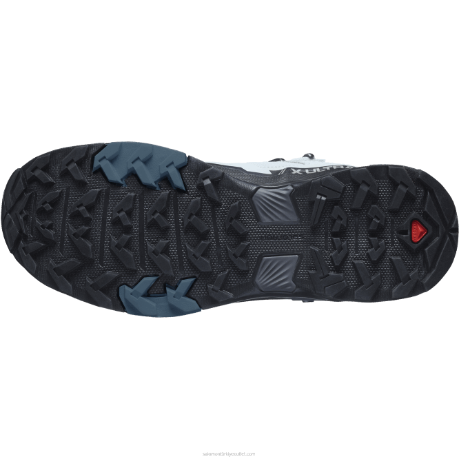 SalomonLF4H1141 kadın yürüyüş botları - x ultra 4 orta genişlikte gore-tex taş ocağı/siyah/lejyon mavisi