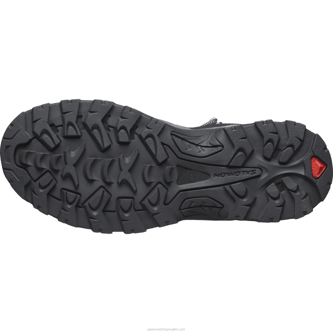 SalomonLF4H1142 kadın deri yürüyüş botları - quest rove gore-tex siyah/mıknatıs/sessiz gölge