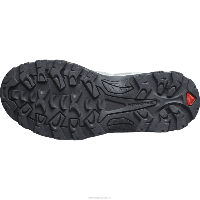 SalomonLF4H1143 kadın deri yürüyüş botları - quest rove gore-tex taş ocağı/sessiz gölge/siyah