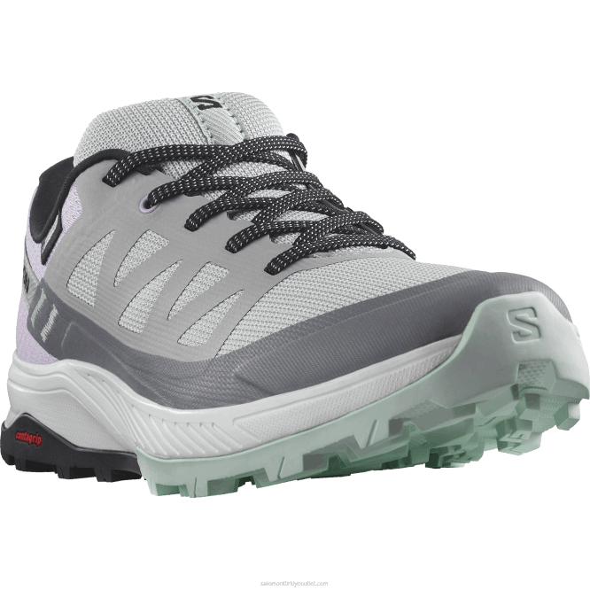 SalomonLF4H1145 kadın yürüyüş ayakkabısı - outrise clima su geçirmez taş ocağı/orkide çiçek/yucca