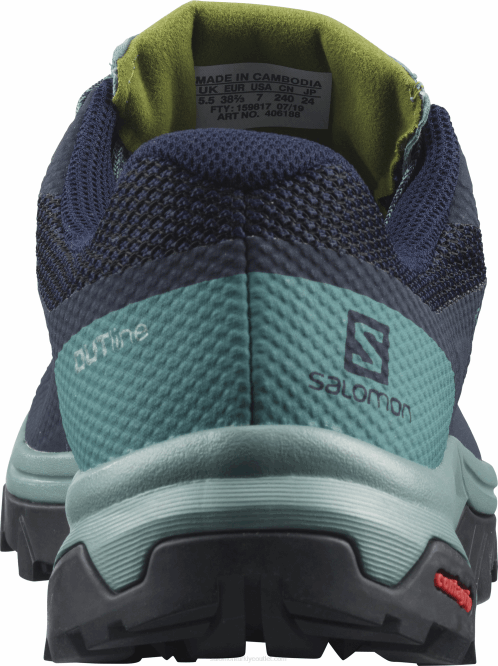 SalomonLF4H1147 kadın yürüyüş ayakkabısı - gore-tex anahat kafes/lacivert blazer/guacamole