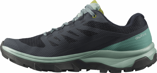 SalomonLF4H1147 kadın yürüyüş ayakkabısı - gore-tex anahat kafes/lacivert blazer/guacamole