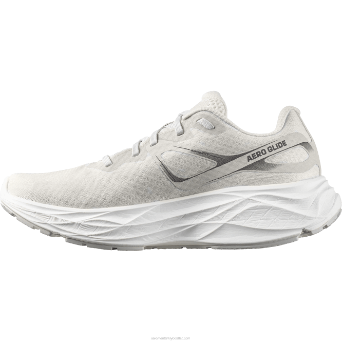 SalomonLF4H1149 kadın koşu ayakkabısı - aero glide vanilyalı buz/beyaz/ay kayası