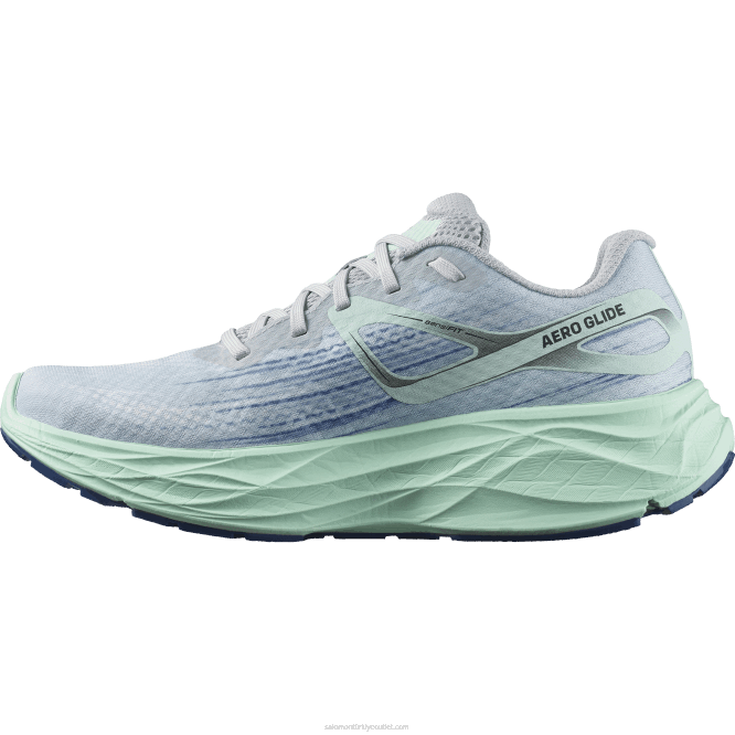 SalomonLF4H1151 kadın koşu ayakkabısı - aero glide inci mavisi/yucca/akasma mavisi