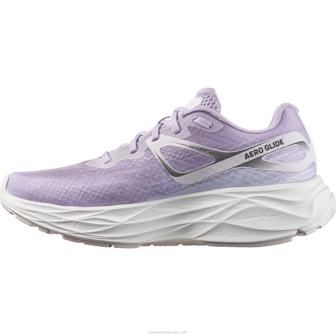 SalomonLF4H1152 kadın koşu ayakkabısı - aero glide orkide çiçek/beşik pembe/beyaz