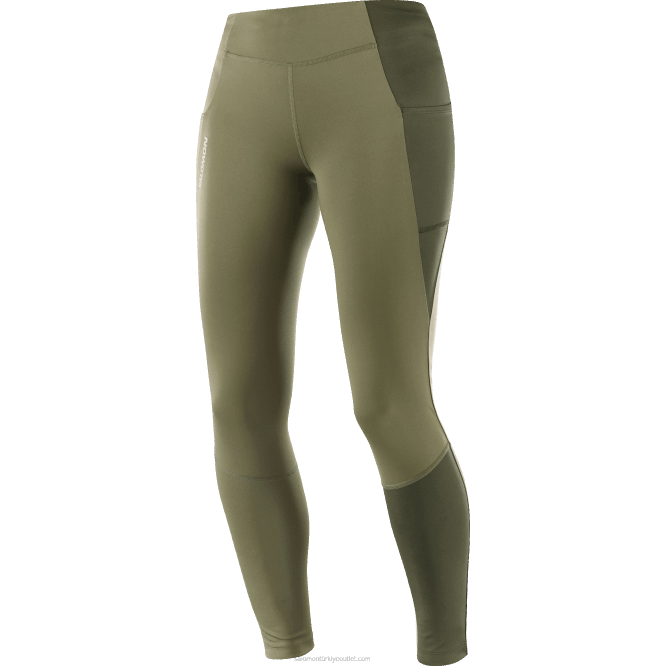 SalomonLF4H1162 kadın taytı - cross run 28 üzüm yaprağı/orman gecesi