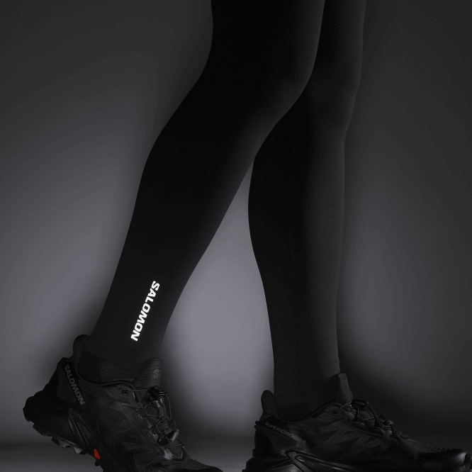 SalomonLF4H1167 kadın taytı - çapraz multi 28 koyu siyah