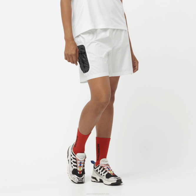 SalomonLF4H1170 kadın şortu - donatmak beyaz/koyu siyah