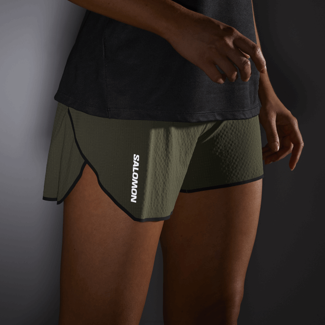 SalomonLF4H1175 kadın şortu - sense aero 3 üzüm yaprağı